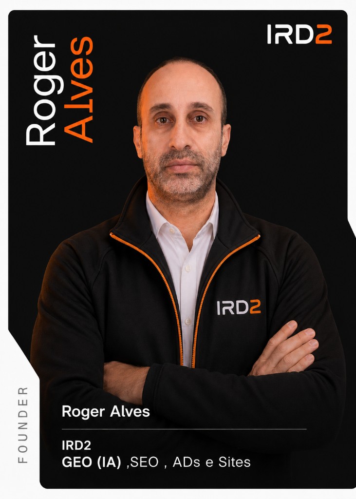 Roger Alves — Founder da IRD2 desde 2017 · GEO (IA), SEO, Ads e Sites