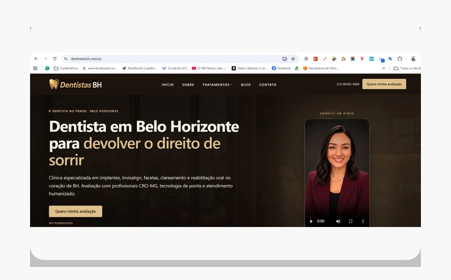 Sites e LPs — destaque visual